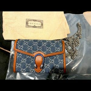 gucci denim dionysus mini chain bag